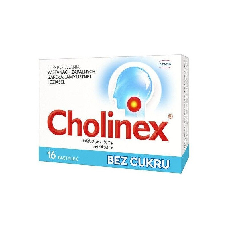 Cholinex, bez cukru, pastylki, 16 szt.